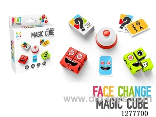 4-Player Face-Changing Cube Game (with Bell)