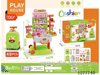 DIY 3-in-1 Trolley-Style Cash Register W L/M not included battery