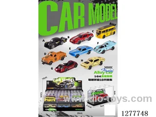 free wheel alloy car 18PCS