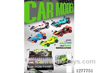 free wheel alloy car 18PCS