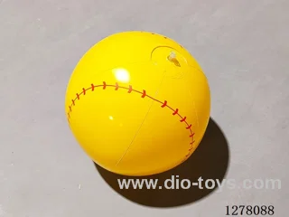 Inflatable Toy - 16-inch Yellow Baseball