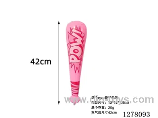 Inflatable Toy - 42cm Small Baseball Bat (Pink)