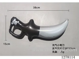 Inflatable Toy - 38CM Skull-Print Curved Dagger