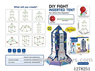 DIY Building Block Tent - Rocket