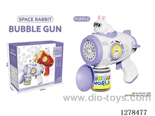 Space Rabbit Bubble Gun (Purple)not included battery