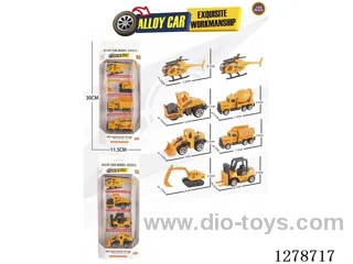 Free Wheel Alloy: 2 Airplanes and 6 Construction Vehicles