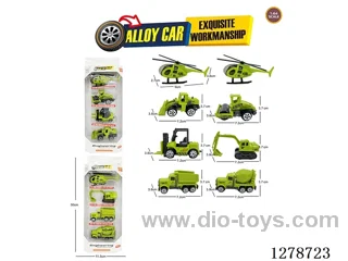 Free Wheel Alloy: 2 Airplane & 6 Farmer Construction Vehicles