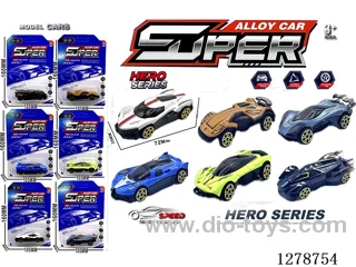free wheel alloy car 6PCS