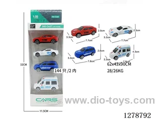 free wheel alloy car 4PCS