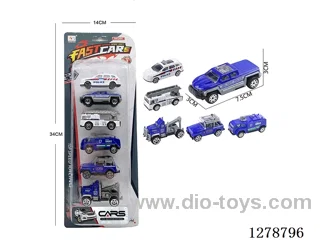 free wheel alloy car 6PCS