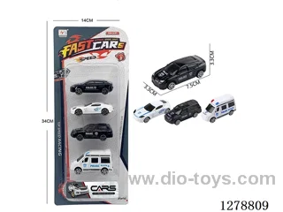 free wheel alloy car 4PCS