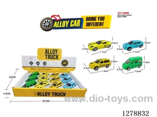 free wheel alloy car 12PCS