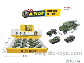 free wheel alloy car 12PCS