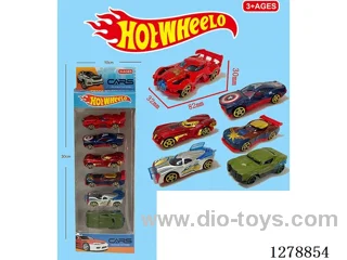 free wheel alloy car 6PCS