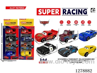 free wheel alloy car 4PCS