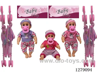 12 inch doll with 4 tone IC + 45cm stroller