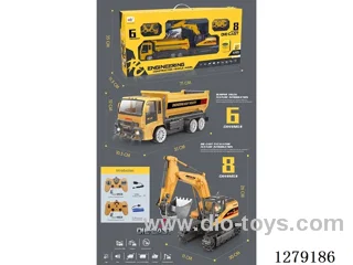 6ch RC Dump Truck + 8ch RC Die-Cast Excavator