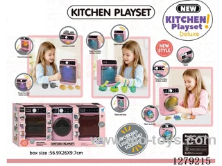 Oven + Washing Machine + Dishwasher Oven (Lights & Sounds, Food Changes Color), Washing Machine (Motorized, Sounds), Dishwasher (Lights & Sounds) (3 AA batteries not included)