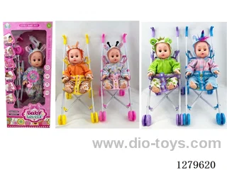 14inch doll with 12IC/44CM stroller set