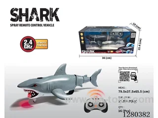 2.4G RC Shark (Gray) with Spray/Sound Features (Battery Not Included)