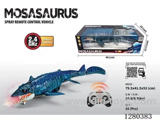 2.4G RC Mosasaurus with Spray/Sound Features (Battery Not Included)