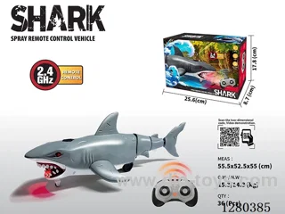 2.4G RC Shark (Gray) with Spray/Sound Features (Battery Not Included)