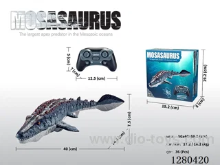 2.4G RC Mosasaurus (Black) with Water Spray Function, Battery Included