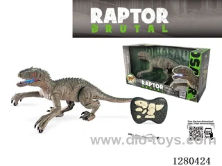 2.4G RC Rampaging Velociraptor (Silver-Gray) W L/M (Battery Included)