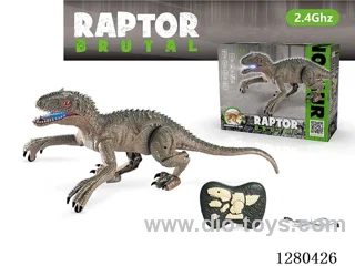 2.4G RC Rampaging Velociraptor (Silver-Gray) W L/M (Batteries Included)