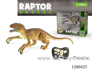 2.4G RC Rampaging Velociraptor (Brown-Yellow) W L/M (Batteries Included)