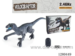 2.4G RC Velociraptor (Silver-Gray) W L/M (Batteries Included)