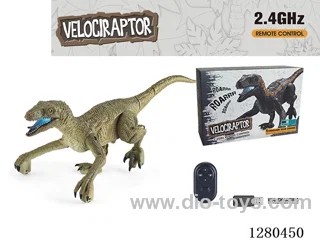 2.4G RC Velociraptor (Green) W L/M (Batteries Included)