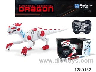 2.4G RC Mechanical Dinosaur (Red) W L/M (Batteries Included)