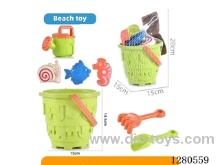 8PCS Beach Bucket Set (Straw Material)