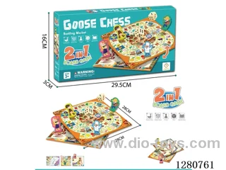 2-in-1 Character Board Game: 1 paper card + 1 instruction manual + 2 dice