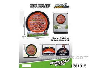 Wheel Storage Rack with 13 Tin Cars