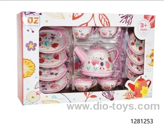 tea set in window box