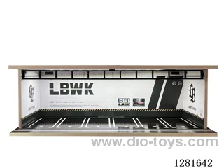 1:64 Illuminated Scale Model Car Garage Parking Lot Die-Cast Car Storage and Display Rack (with Acrylic Dust-Proof Doors)
