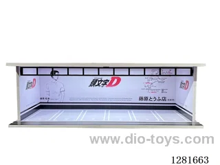 1:64 Lighted Scale Model Garage Parking Lot Die-Cast Car Storage Display Stand (with Acrylic Dust-Proof Door)