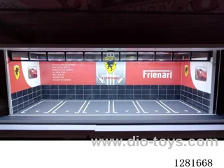 1:64 Illuminated Realistic Model Car Garage Parking Lot Die-Cast Car Storage and Display Stand (with Acrylic Dust-Proof Door)