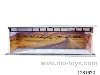 1:64 Illuminated Realistic Model Car Garage Parking Lot Die-Cast Car Storage Display Stand (with Acrylic Dust-Proof Door)