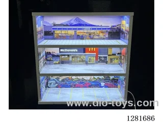 1:64 Three-Tier Illuminated Garage Model Scene (Assembly Kit)