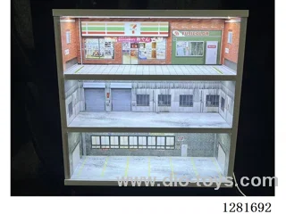 1:64 Three-Story Lighted Garage Model Scene (Assembly Kit)