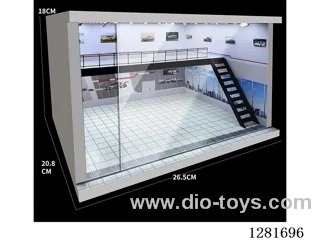 Realistic Illuminated Dust-Proof Double-Deck Garage Parking Lot (Compatible with 1/64, 1/43, 1/36, 1/32 Scale Models)
