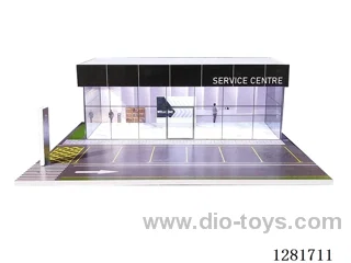 1:64 Service Center Model Car Display and Storage Scene