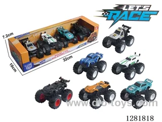 1:64 inertia alloy car 4PCS