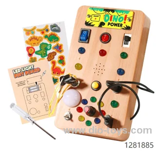 Montessori Busy Board with LED Light switches Sensory Toys