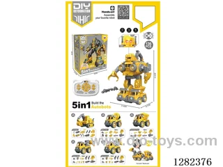 5-in-1 Transformable Remote-Control Engineering Series - Sound & Light, Battery Included