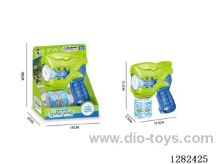 6-Hole Electric Light-Up Small Multi-Hole Shark Bubble Gun 70ML (Batteries Not Included)