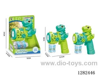 6-Hole Lighted T-Rex Bubble Gun 70ML (Battery Not Included)